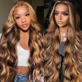 13x6 Lace Front Human Hair Wig P4 27 Body Wave, Density (Option: 18inch)