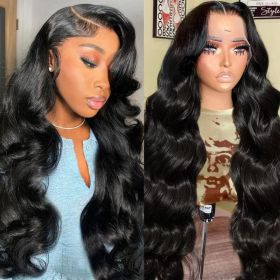 13x6 Front Lace Human Hair Wig Body Wave, Natural Color, 150 Percentage Density (Option: 18inch)